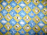 Fitted Pack N Play (Graco Square Playard) Sheet - Star Light Snoopy - Made In USA