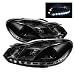 Spyder Auto Volkswagen Golf/GTI Black DRL Projector Headlight