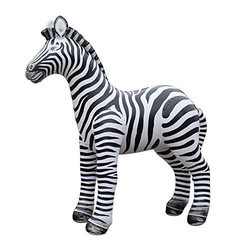 30 "Lx 13"W x 32"H inches In The Zoo Large Inflatable Animals Toy,Zebra for Indoor and Outdoor PLay