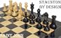 Saint John Staunton Chess Set in Ebony & Boxwood - 4.4" King