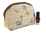 Tapestry Cosmetic/Makeup Bag (Blue Rose) - Gobelin Style