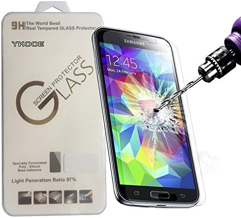 Emoxz Samsung Galaxy S5 Premium Tempered Glass Screen Protector Explosion-proof and Screen Protector for Samsung Galaxy S5 / Sv / I9600 (S5 Tempered Glass Screen Protector)