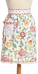 DII Vintage Garden Flowers Half Apron