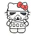 LEGEEON Hello Kitty Star Wars Stormtrooper Galactic Empire Soldier PVC Rubber 3D Touch Fastener Patch