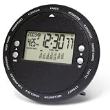 Bedol Hand Held All-World Timepiece: 18 time zones Black, Clock by Bed Bath & Beyond