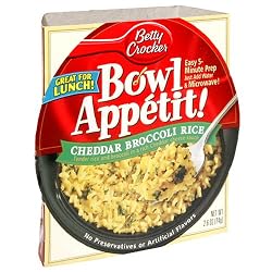 Betty Crocker Bowl Appetit, Cheddar Broccoli Rice, 2.6-Ounce Bowls (Pack of 12)