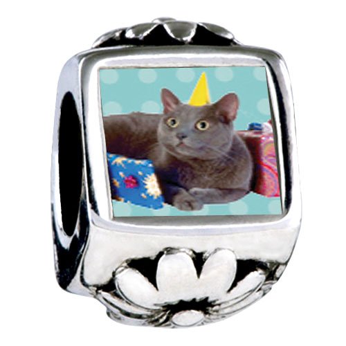 Soufeel Geburtstags-Katzen-Blume European Beads