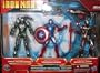 Iron Man 2 Movie Concept Series 6 Inch Action Figure 3Pack Advanced Tactical Armor War Machine Omega Factor Armor, Iron Man Mark VI Vibranium Armor & Iron Man Mark V BioMetal Armor