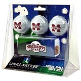 Mississippi State Bulldogs NCAA 3 Golf Ball Gift Pack w/ Hat Clip