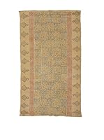 ICONS CORNER Alfombra 100% Algodón Indio (Beige / Rojo)