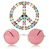 Love Around the World Lennon Style Fashion Sunglasses 1.75" x 1.75" Lens
