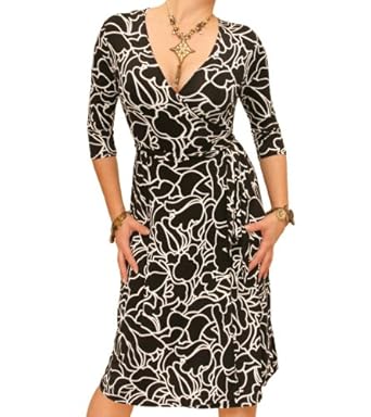 Blue Banana - Squiggle Print Wrap Dress