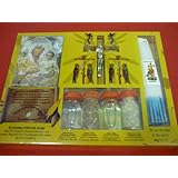 BEST SET OF BLESSED HOLY WATER,SOIL,OIL,INSENCE HOLY CANDLE MARY ICON AND CROSS
