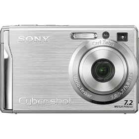 Sony Cybershot DSCW80 7MP Digital Camera with 3x Optical Zoom and Super Steady Shot (Silver)
