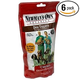 Newman's Own®Organics Dog Treats for Small Size Dogs, Chicken, 10-Ounce Bags (Pack of 6)