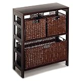 Review SmartBargains  / Espresso 4 Piece Storage Shelf with Baskets