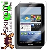 Skinomi TechSkin - Samsung Galaxy Tab 2 7.0 Screen Protector Ultra Clear Shield + Brushed Steel Full Body Protective Skin + Lifetime Warranty