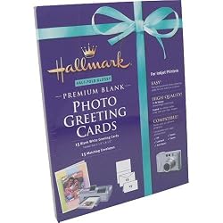 Hallmark Half-Fold Glossy Premium Photo Greeting Cards - 15 count