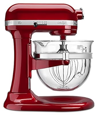 KitchenAid KF26M22CA Professional 600 Design Series with Glass Bowl - Candy Apple Red