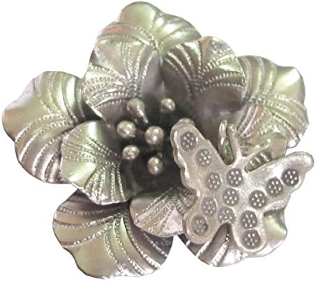 "ThaiSilverJewely" WEIGHT APPROX. 12.30 GRAMS COOL FLOWER &amp; SMALL BUTTERFLY FLOWER SIZE 40x40 MM. REALLY NICE FLOWER PENDANT WITH RING FOR SMALL BUTTERFLY (KAREAN PENDANT BOX 5-A3)