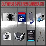 Olympus PEN E-PL3 Digital Camera (Silver) W/14-42mm Lens + Huge Accessories ....