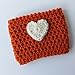 Pumpkin Spice Latte Cozy, Crochet Coffee Sleeve, Heart Coffee Cozy, Latte Cozy, Pumpkin Cup Cozy