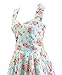 Ensnovo Womens Vintage 1950s Halter Floral Spring Garden Party Picnic Dress