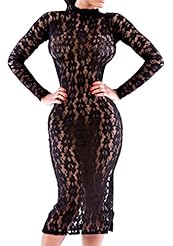 Cocktail Lace Embroidered Sheer Polyester/Spandex Long Sleeves Party Dress/Jumpsuit 