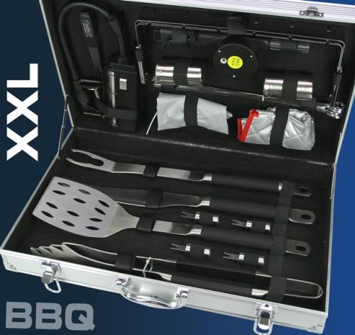 XXL BBQ Grillbesteck Besteck im ALU GRILL Koffer original ELECSA 1527