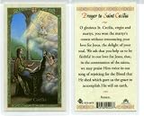 Saint Cecilia Chromo NB Holy Card from Italy Patron for Musicians
