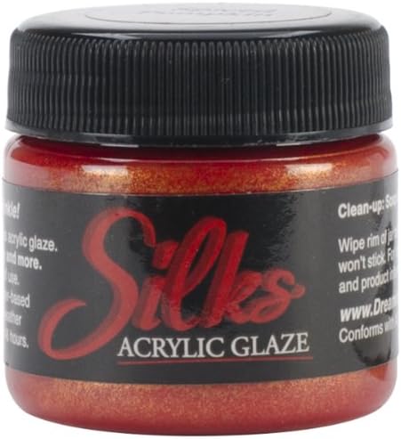 Luminarte Silks Acrylic Glaze Jar, 1-Ounce, Spiced Pumpkin