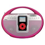 Sylvania Portable AM/FM Digital iPod Dock (Pink)