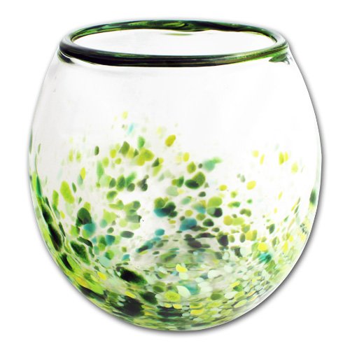 Nature Luminous Meadow Aquarium Glass Fish & Betta Bowl - 1 Gallon Hand Blown - Free Shipping