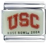 Pugster Usc Rose Bowl 2004 Enamel Italian Charm Bracelet