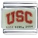 Pugster Usc Rose Bowl 2004 Enamel Italian Charm Bracelet