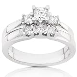 1/2ctw Diamond Wedding Ring Set in 14kt Gold (HI/I1-I2)