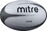 Mitre Sabre Rugby Ball - White/Black  Size 5