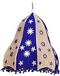 ShalinCraft Lampshades Multicolored Applique Embroidered Fabric Indian-Style (clamp354)