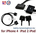 Black Dock Extension Extender Cable for iPhone 4 iPod iPad 2 Long 100cm = 39.37inches = 3.25ft Male to Female- Soft Flexible Thin Diameter - Only works with Apple Dock for Data Sync & Charge -1 YEAR WARRANTY