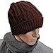 Nonwe Unisex Ribbed Knit Baggy Beanie Hat Winter Warm Ski Cap