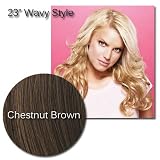 Jessica Simpson Hair Do - 23 inch Wavy Clip-In Hair Extensions - Chestnut Brown
