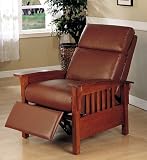 100% Top Grain Leather Santa Fe Mission Recliner