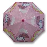 Sanrio Hello Kitty Girl's Pink Umbrella with 3D Handle