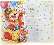 100 Tri-Fold Party Invitations in English, with Envelopes
