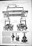 Twenty-Feet Loom Weaving Woollen Felt Bailey Feed Valve Engineering 1874