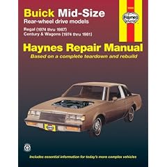 Buick Mid-size Rear Wheel Drive Models 1974-87 Owner's Workshop Manual (Haynes Owners Workshop Manuals)