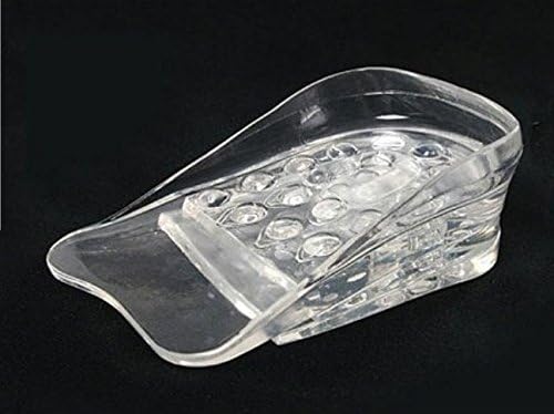 Invisible Height Increase Insole,CCrystal Adjustable Unisex Height Increased Shoe Insole Elevator Insert Gel 3 Layers transparentTaller Heel pad