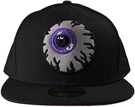 Mishka NY Keep Watch Sz 7 5/8 Eyeball New Era Black Wool Fitted Hat Baseball Cap