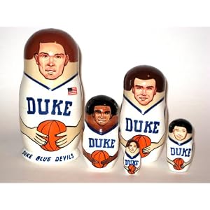 NBA Basketball DUKE or Any Team your choice Russian Nesting doll 5 pcs 6 in NBA.duke by 