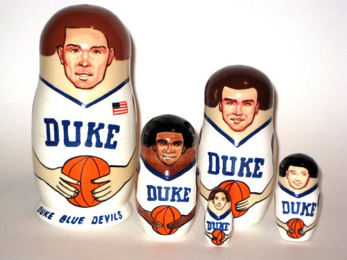 NBA Basketball DUKE (White uniform) or Any Team your choice * Russian Nesting doll * 5 pcs / 6 in * NBA.duke